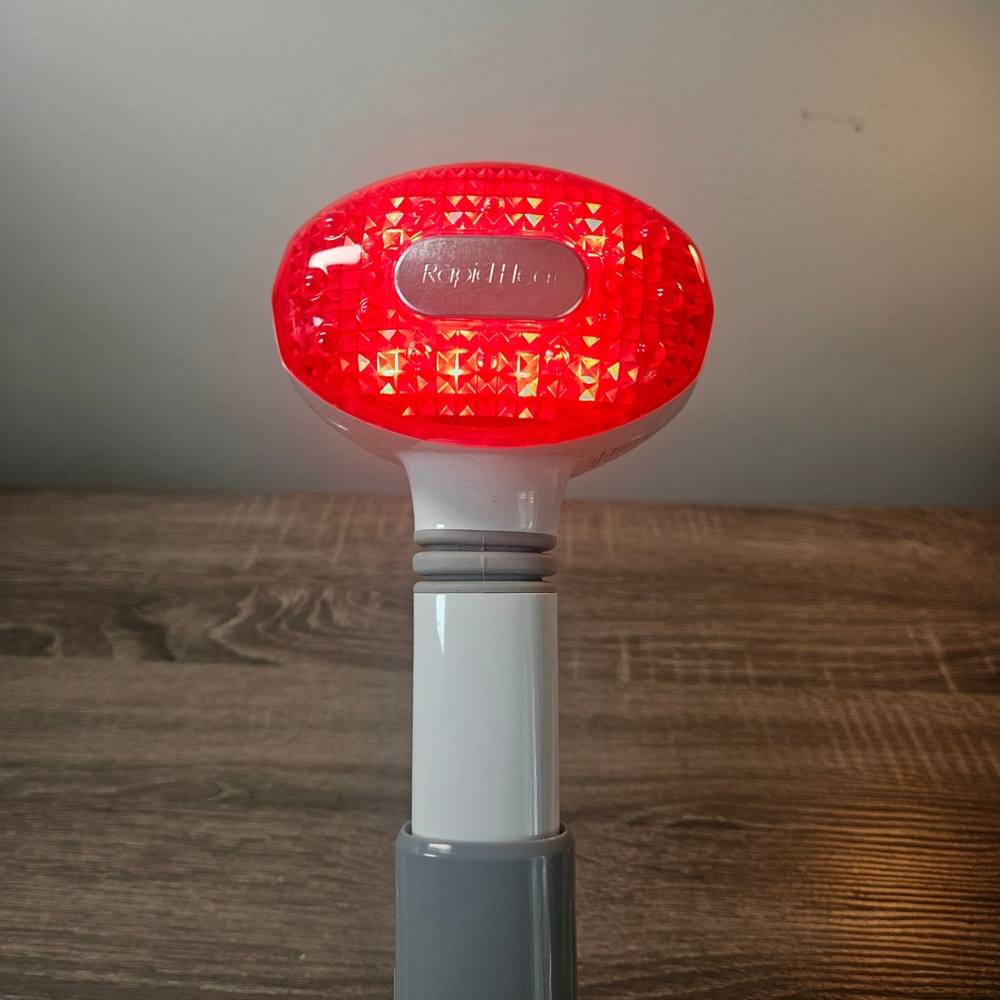 HoMedics Rapid‎ Heat Handheld Massager White Gray Dual Speed Vibration Corded